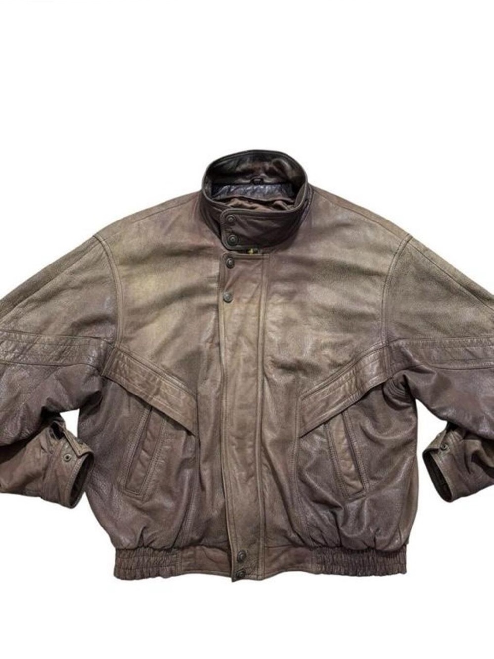 Wilson Brown Leather Bomber Jacket